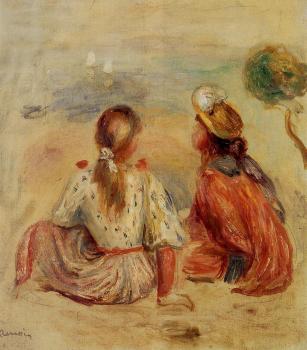 皮埃爾 奧古斯特 雷諾阿 Young Girls on the Beach 皮埃爾 奧古斯特 雷諾阿 Young Girls on the Beach